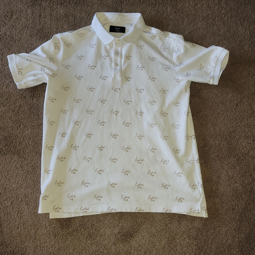 White Polo Shirt with Pattern
